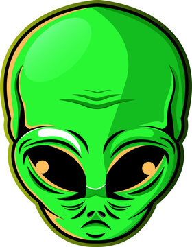 Alien head mascot