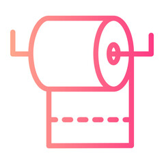 Fototapeta na wymiar toilet paper gradient icon