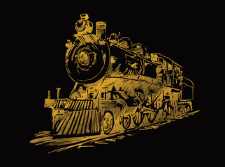 old train vintage for poster design