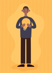 card of having an idea