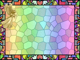 フレーム　天使のステンドグラス