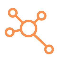 network nodes graph outline icon