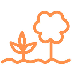 tree crops outline icon