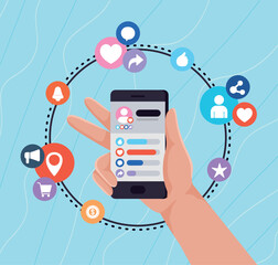 illustration of social media