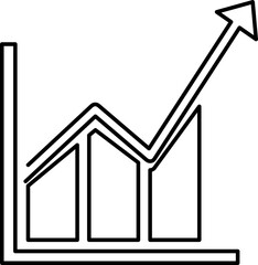 Graph Icon in trendy flat style isolated on grey background. Chart bar symbol for your web site design, logo, app, UI. Vector illustration.eps