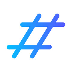 hashtag gradient icon