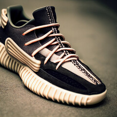 Black and white sneaker