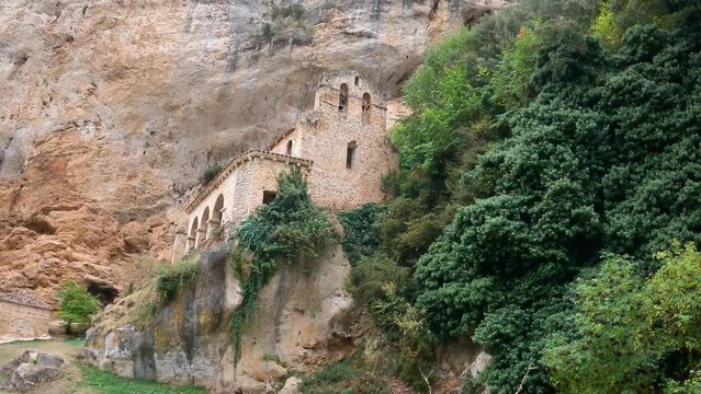 Santa Maria de la Hoz hermitage at Tobera village, municipality of Fr&iacute;as, province of Burgos, Castile and Le&oacute;n, Spain