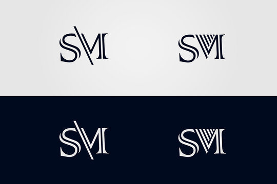 modern logo design consisting of letters s and m