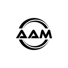 AAM letter logo design with white background in illustrator, vector logo modern alphabet font overlap style. calligraphy designs for logo, Poster, Invitation, etc.