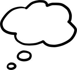 doodle freehand sketch drawing of word balloon.