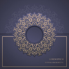 Luxury background, with gold mandala decoration