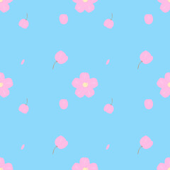 seamless pattern with Sakura flowers 