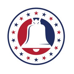 liberty bell logo vector