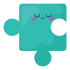 kawaii jigsaw design