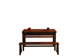 wooden chair isolated on white background