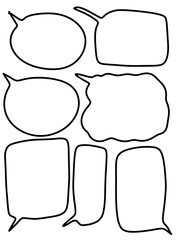 black and white of text box cartoon