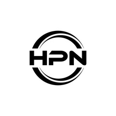 HPN letter logo design with white background in illustrator, vector logo modern alphabet font overlap style. calligraphy designs for logo, Poster, Invitation, etc.