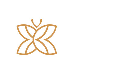 Obraz premium Butterfly logo. Luxury line logotype design. Universal premium butterfly symbol logotype.
