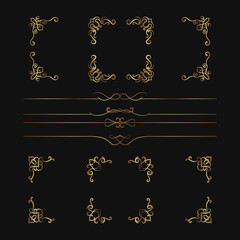 vintage frame set  corner decoration