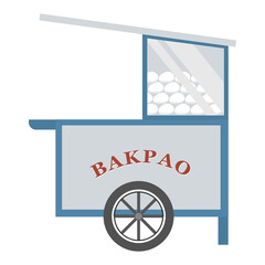 illustration of bakpau cart cart food