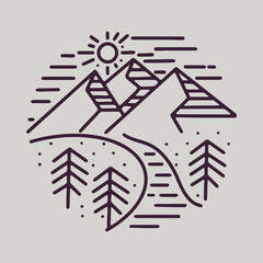 Nice view of nature graphic illustration vector art t-shirt design