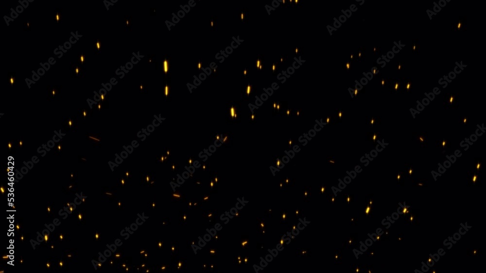 Poster abstract loop fire ash sparks rising up with transparent alpha channel can be used for overlay your 
