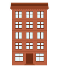 Naklejka premium flat red building