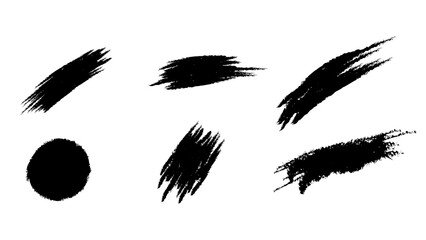 ink brush set isolated on white background , Flat Modern design, illustration Vector EPS 10