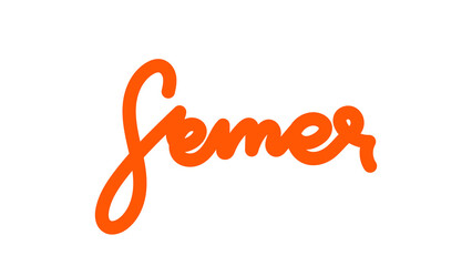 Fototapeta premium Summer handwritten calligraphy isolated on white background, Flat Modern design, illustration Vector EPS 10