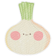 cute vegetable onion emotion.