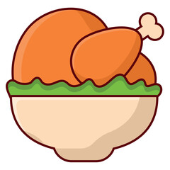 baked chicken icon
