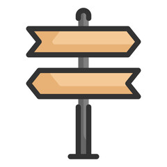 road signboard filled outline icon