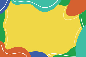 hand drawn flat shapes background