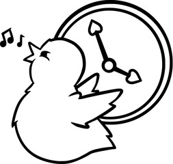 Alarm Time Appointment Line Art Vector Illustration