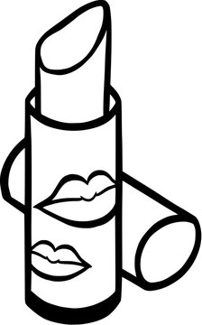 recommend clip art: Makeup Cosmetics Beauty Line Art Vector Illustration