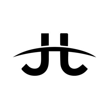 the letters JHJ. vector logo monogram alphabet minimalist design	