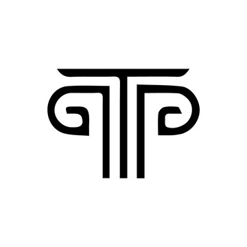 the letters PTP. vector logo monogram alphabet minimalist design	