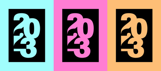 2023 typography vector  art