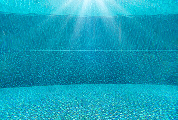Underwater in Swimming Pool for nature Background.