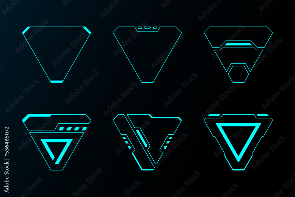 Poster triangle shape abstract geometric technology future interface hud.