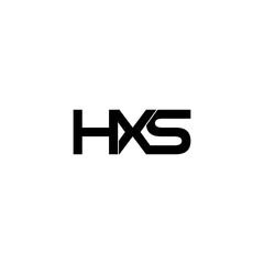 Obraz premium hxs lettering initial monogram logo design