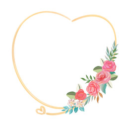 rose flower bouquet watercolor frame