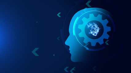 Artificial intelligence digital technology concept 3d illustration