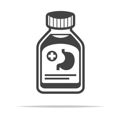 Stomach medicine icon transparent vector isolated