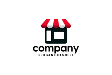 Supermarket logo design with shop tagline