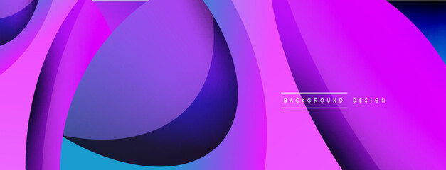 Creative geometric wallpaper. Minimal abstract background. Circle and wave composition vector illustration for wallpaper banner background or landing page
