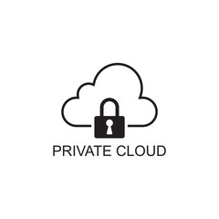 private cloud icon , computing icon