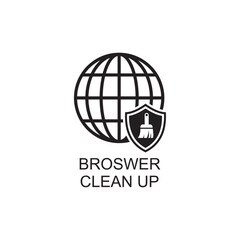 browser cleanup icon , website icon