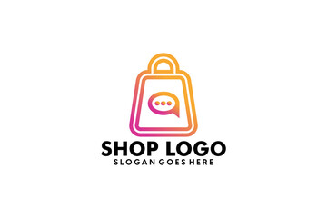 Online Shop Logo designs Template. Illustration vector graphic of shopping cart and shop bag combination logo design concept. Perfect for Ecommerce,sale, discount or store web element. Company emblem